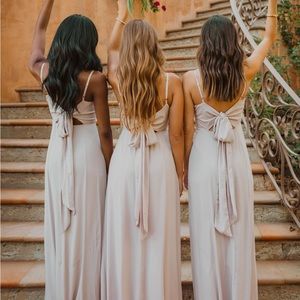 Show Me Your Mumu Lauren maxi bridesmaid dress in show me the ring crisp